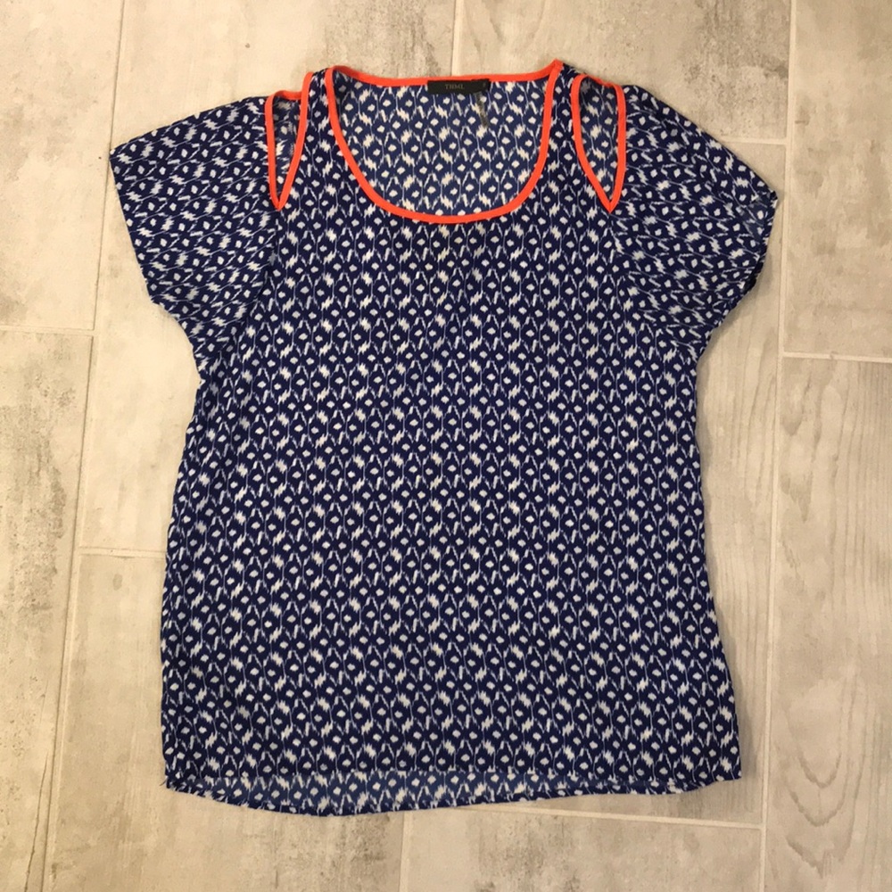 THML cutout short sleeve top